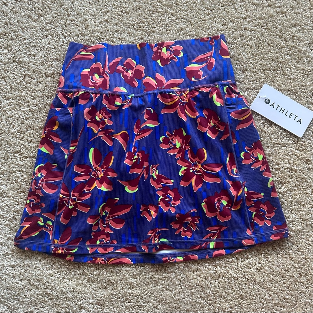 Athleta Salutation Stash Skort Powervita Floral Size XS NWT